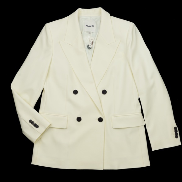 New MADEWELL Size 4 Tuxedo Blazer in Winter White $238 NT118 - Picture 7 of 9